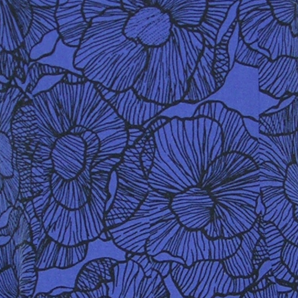 Floral Printed Blue Inverted Pleat Dress - Picture 5 of 5